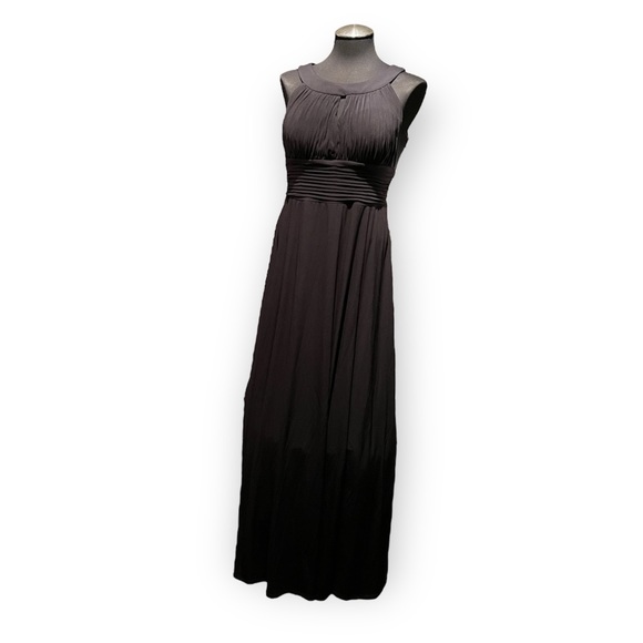 Women’s Sangria Long Black High Neck Formal Cocktail Maxi Dress Size 10 - Picture 1 of 16